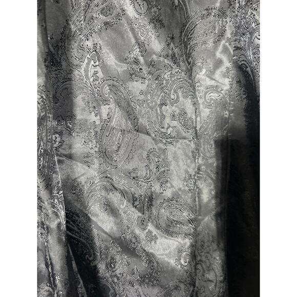 Soft Surroundings Blazer 2x Gray Tweed Paisley Lined Unstructured Long Pockets - Picture 8 of 11